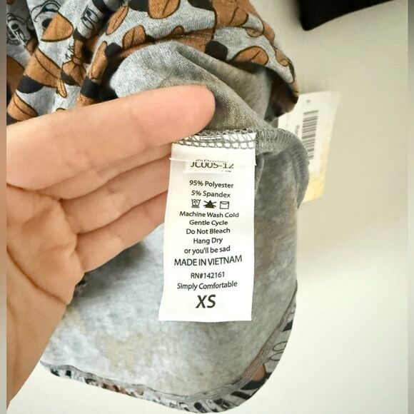 NWT Lularoe Randy Disney Tee in Mini Mouse Print Black Gray Orange - Size XS - Picture 5 of 5